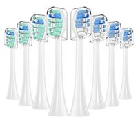 eufeifeiegds 4 cabezales de repuesto for cepillos de dientes eléctricos H-X6064, H-X6930 y H-X6730 con boquillas de cerdas suaves.(4Blue 4Green)