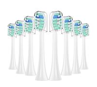 eufeifeiegds 4 cabezales de repuesto for cepillos de dientes eléctricos H-X6064, H-X6930 y H-X6730 con boquillas de cerdas suaves.(8pcs Green)