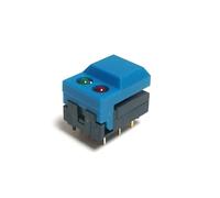 eufeifeiegds 4 interruptores pulsadores cuadrados SPDT de 8 pines con LED rojo y verde PB86-A2, montaje en PCB, tamaño 12 x 17 wefeiegds