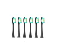eufeifeiegds 6 cabezales de repuesto for cepillos de dientes eléctricos/X/X PRO/ Z1/ F1/ One/Air 2/SE, cerdas suaves for aspiradora.(schwarz)