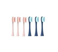 eufeifeiegds 6 cabezales de repuesto for cepillos de dientes eléctricos/X/X PRO/ Z1/ F1/ One/Air 2/SE, cerdas suaves for aspiradora.(Red)