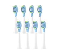 eufeifeiegds 8 cabezales de repuesto for cepillos de dientes eléctricos HX6064, HX6930, HX6730, 4100, 6500, 6100, 5300 y C3.(C3 white)