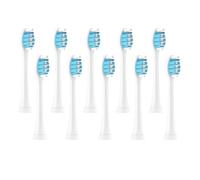 eufeifeiegds Cabezales de cepillo adaptados a las series HX3/HX6/HX8/HX9. Cabezal de cepillo de dientes eléctrico. Boquillas suaves. Envasado al vacío.(10pcs WhiteBlue)