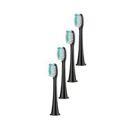 eufeifeiegds Cabezales de cepillo de dientes for cabezales de repuesto, cubierta protectora, cerdas suaves, cabezales de cepillo de dientes eléctrico(Black 4pcs)