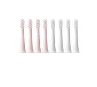 eufeifeiegds Cabezales de repuesto for cepillo de dientes eléctrico T100, paquete de vacío, cerdas suaves, boquillas adecuadas(4White 4Pink)