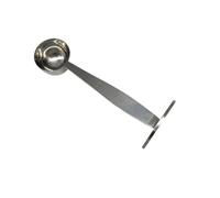 eufeifeiegds Cuchara de café con prensador, soporte de acero inoxidable, cuchara prensadora, herramientas 2 en 1, cuchara medidora portátil for café en polvo.(51mm SS spoon)