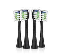 eufeifeiegds Lote de 4 cabezales for cepillos de dientes eléctricos S100 y S700. Compatibles con cabezales de cepillos de dientes eléctricos.(4pcs Black-B)
