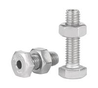 eufeifeiegds M4 M5 M6 M8 M10 M12 M14 M16 M18 M20 304 Tornillos de cabeza hexagonal acero inoxidable Tapa huecos y juego combinación tuercas hexagonales completas wefeiegds(20mm,M8x4.2mm(10sets))