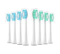 eufeifeiegds Paquete de 8 cabezales de repuesto for cepillo de dientes compatibles con cabezales de repuesto Care, cabezal de repuesto for cepillo, color blanco(4 Green 4 Blue)