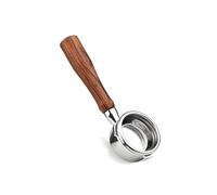 eufeifeiegds Portafiltro de acero inoxidable de 58 mm con 3 asas y sin fondo, con mango de madera, for taza de café, filtro de repuesto