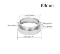 eufeifeiegds Portafiltro de café sin fondo de acero inoxidable de 54 mm con cesta for cafeteras espresso 870/878/880/875(Powder ring)