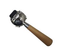 eufeifeiegds Portafiltro original de 58 mm, 70 mm SUS304, 15-20 bar, mango for cafetera espresso, portafiltro de acero inoxidable con filtro.(Wood handle)