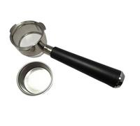 eufeifeiegds Portafiltro sin fondo SUS304 de 60 mm y 15-20 bar for cafeteras con portafiltros interno de 51 mm.(Round handle)