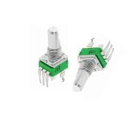 eufeifeiegds Potenciómetro de 5 piezas tipo 09, conexión simple vertical, 3 pines, B10K, 20K, 50K, 100K, longitud axial, eje del mango de 15 mm. wefeiegds(100K Ohm)