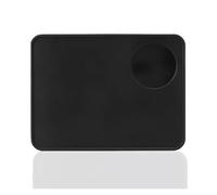 eufeifeiegds Tapete de silicona de grado alimenticio for espresso, 20 x 15 cm (8 x 6 pulgadas), tapete for prensar café, color negro(20cm x 15cm)