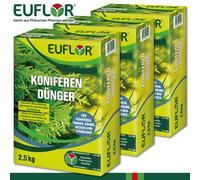Euflor 3x 2,5kg Coníferos Especial Abeto Konifere Árbol Cerco Matorral