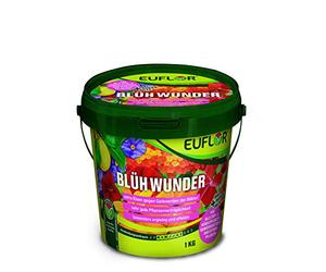 Euflor Flor Flor Milagro de 1 kg Cubo • Fertilizante Floracion • Proporciona Rico Relleno de Flores y Hojas Verdes saludables • abono NPK 15+10+15 con 2% MgO + Hierro y oligoelementos • Abono Especial