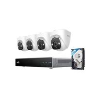 eufy by Anker E41 Camaras de vigilancia Exterior PoE NVR | 4 cámaras Torre 4K, 122°, visión nocturna en color, grabación 24/7, detección con IA, NVR de 8 canales, 2 TB