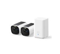eufy by Anker eufyCam E40 Camara vigilancia WiFi Exterior Solar 2K | Panel solar incorporado, visión nocturna MaxColor, sin costo mensual, almacenamiento local, con HomeBase 2