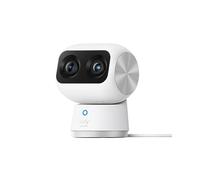 eufy by Anker Indoor CAM S350, Camara vigilancia WiFi Interior 4K | Cámara doble, zoom 8x, PTZ 360, monitor de bebé, cámara para mascotas, seguridad del hogar