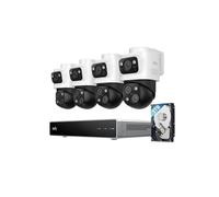 eufy by Anker S4 Camaras de vigilancia PoE NVR MAX | Cámara Bullet PTZ de 16 MP, PTZ 360°, zoom 8x, seguimiento entre cámaras, luz estroboscópica, visión nocturna a color