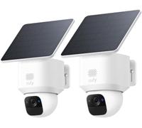 eufy by Anker SoloCam E30 Camara vigilancia WiFi Exterior, Solar 2K | Panorámica 360°, seguimiento por IA, compatible con HomeBase S380, sin cuotas mensuales, 2 Pack