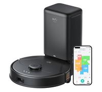eufy Clean X8 Pro Robot Aspirador con Base Autovaciado, 2 turbinas Twin-Turbine™ de 4000 Pa, Cepillo Giratorio antienredos y Laser Navigation iPath™ para Limpiar Pelo de Mascotas en alfombras
