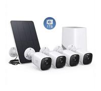 Eufy eufyCam E40 4-Cam Kit HomeBase S380 Solar Panel Wi-Fi Exterior 100° 71° 2688x1520