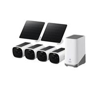 EUFY eufyCam E40 Kit 4 Cámaras Seguridad Exterior Inalámbricas con HomeBase S380 y Panel Solar, Resolución 2K, Visión 100°, IP66, Batería, WiFi