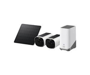 Eufy eufyCam E41 T8144 Kit 2 Cámaras + Homebase3 + Panel Solar 3W Exterior WiFi 2688x1520 IP66