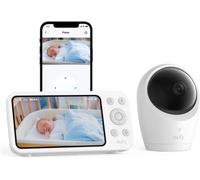 eufy Baby Monitor E20 con cámara 2K HD, 5'' 720p Display, Hybrid Wi-FI and No Wi-FI Connection, App and Monitor Control, Pan-Tilt, 4× Zoom, Portable Camera with Built-in Battery, ANR, Smart Alerts