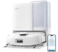 eufy Robot Aspirador Omni E25, Sistema HydroJet, succión Turbo de 20.000 Pa, cepillos desenredantes DuoSpiral, Brazo CornerRover, estación Todo en uno.