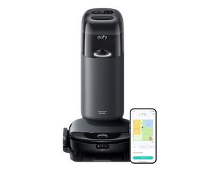 eufy Robot aspirador Omni S1 con trapeador, sistema HydroJet de vanguardia, estación todo en uno, 8000 Pa, fregona inteligente de retracción automática, limpieza profunda de esquina a borde y fregona
