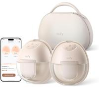 eufy S1 Pro - Extractor de leche portátil con función de calor S1 Pro, delgado y manos libres con tecnología HeatFlow líder en la industria, funda de carga inalámbrica, OptiRhythm controlado por