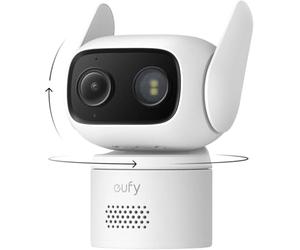 eufy Security C31, Cámara Vigilancia WiFi Exterior e Interior 1080P, Blanca, Giro 360°, Visión Nocturna en Color, Mascotas/Bebés, App Móvil, Almacenamiento Local, Grabación 24/7