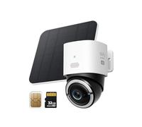 eufy Security Cámara 4G LTE S330, cámara de seguridad inalámbrica celular 4K, panorámica e inclinación, funciona con energía solar, modo dual 4G y Wi-Fi, seguimiento humano/vehículo con IA y tarjeta