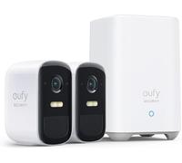 eufy Security eufyCam 2C Pro, Camara vigilancia WiFi Exterior, Camara de vigilancia Exterior,180 días de duración de la batería, 2K resolución, Sin Costo Mensual, Conjunto de Dos cámaras