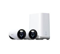 eufy Security eufyCam E330 (Profesional) con 2 cámaras 4K, grabación Continua, enchufable, NVR con Wi-Fi, reconocimiento Facial por IA, 10 Canales, Almacenamiento Local, sin cuota mensual