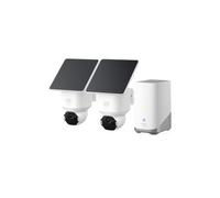 eufy Security eufyCam E42, Kit de 2 cámaras + Homebase3, Giro de 360°, Seguimiento con IA, resolución 4K, inalámbrica, Camara vigilancia WiFi Exterior Solar, sin Costo mensual