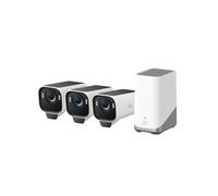 eufy Security eufyCam S3 Pro - Kit de 3 cámaras, cámara solar inalámbrica para exteriores, visión nocturna MaxColor, cámara de seguridad 4K con panel solar, IA de reconocimiento facial, almacenamiento