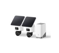 eufy Security S4 Camara vigilancia WiFi Exterior Solar, Bullet-PTZ de 3 Lentes, 4K UHD, Seguimiento 360° múltiple y automático, Zoom híbrido 8×, visión Nocturna en Color, 16 TB Almacenamiento Local