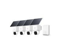 eufy Security SoloCam E30 Camara vigilancia WiFi Exterior, con Energía Solar, Panorámica de 360°, Seguimiento por IA, Claridad 2K, Compatible con HomeBase S380, Sin Cuotas Mensuales, 4 Pack+Homebase2