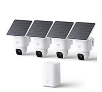 eufy Security SoloCam E30, Kit de Paquete de 4 cámaras, cámaras de Seguridad inalámbricas para Exteriores, cámara Solar inalámbrica para Exteriores, panorámica de 360°, Seguimiento de IA, claridad 2K