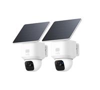 eufy Security SoloCam E30, Paquete de 2, cámaras de Seguridad inalámbricas para Exteriores, cámara Solar inalámbrica para Exteriores, panorámica de 360°, Seguimiento de IA, claridad 2K, sin Tarifa