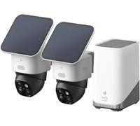eufy Security SoloCam S340 3K Camara vigilancia WiFi Exterior Solar, Camara vigilancia WiFi Exterior, vigilancia de 360°, Wi-Fi 2,4 GHz, sin cuotas mensuales, Compatible con HomeBase 3, Kit 2+1