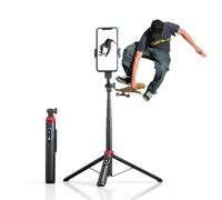 EUG-PRODUCTS Selfie Stick mit Abnehmbarer Handyhalterung,62in Ausziehbares Handy Stativ mit Fernbedienung, 360° Drehbarer StativStänder für iPhone, Samsung und Android-Smartphones (Schwarz)