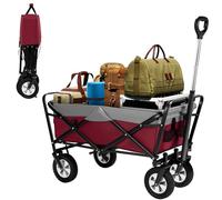EUGAD Carro Playa Plegable Carrito para Jardín de Mano Compras Resistente hasta 80 kg, Aprox.90x44x27cm, Púrpura + Gris 0008HC