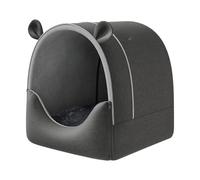 EUGAD Caseta para Gatos Perros 2-en-1,Caseta para Mascotas con Cojín,Casetas Perro Interior Exterior,Cama Gato Invierno Impermeable y Resistente a Intemperie para Mascotas Callejeras 45x40x45cm