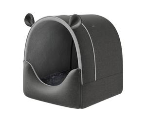 EUGAD Caseta para Gatos Perros 2-en-1,Caseta para Mascotas con Cojín,Casetas Perro Interior Exterior,Cama Gato Invierno Impermeable y Resistente a Intemperie para Mascotas Callejeras 52x46x52cm