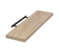 EUGAD Estante Flotante de Pared Retro Estantería de Pared Madera Colgar Libro CD para Salon Dormitorio 120cm Roble Dorado 0120QJ